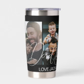 Benutzerdefinierter Vier-FotoCollage Bester Vater Thermobecher (Links)