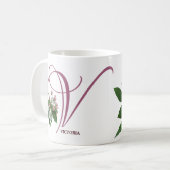 Benutzerdefinierter viktorianischer Name Monogram, Kaffeetasse (Vorderseite Links)