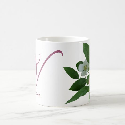 Benutzerdefinierter viktorianischer Name Monogram, Kaffeetasse (Mittel)