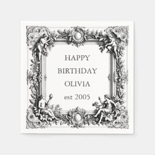 Benutzerdefinierter viktorianischer Rollrahmen Ser Serviette