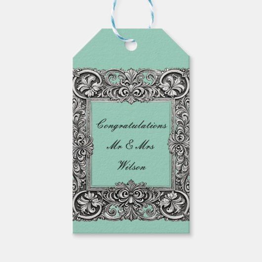 Benutzerdefinierter Viktorianischer Scrollrahmen - Geschenkanhänger (Vorderseite)