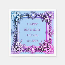 Benutzerdefinierter Viktorianischer Scrollrahmen,  Serviette