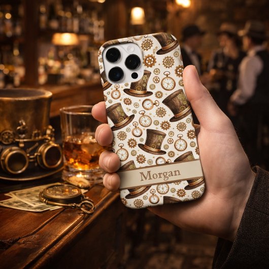 Benutzerdefinierter viktorianischer Steampunk-Hut iPhone Hülle