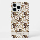 Benutzerdefinierter viktorianischer Steampunk-Hut iPhone Hülle (Rückseite)