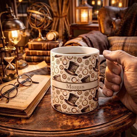 Benutzerdefinierter viktorianischer Steampunk-Hut  Kaffeetasse