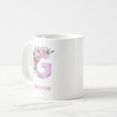 Benutzerdefinierter Vintag Inspiriert Rosa Druckbu Kaffeetasse (Vorderseite Links)