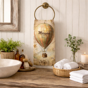Benutzerdefinierter Vintage-Heißluftballon Antik Handtuch