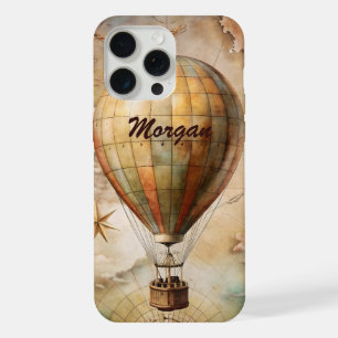 Benutzerdefinierter Vintage-Heißluftballon Antik iPhone 15 Pro Max Hülle