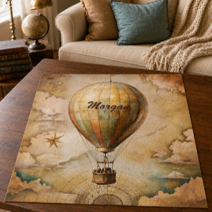 Benutzerdefinierter Vintage-Heißluftballon   Antik Puzzle