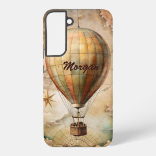 Benutzerdefinierter Vintage-Heißluftballon   Antik Samsung Galaxy Hülle