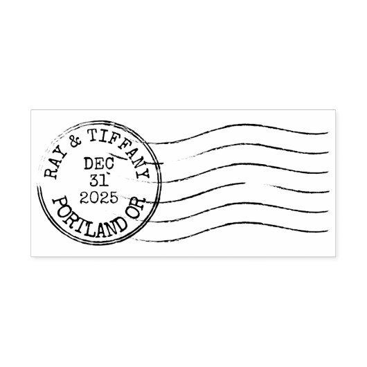 Benutzerdefinierter Vintage-Poststempel Permastempel (Design)