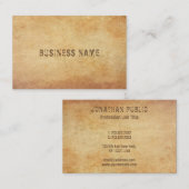 Benutzerdefinierter Vintager Altpapieranhang verze Visitenkarte (Vorne/Hinten)