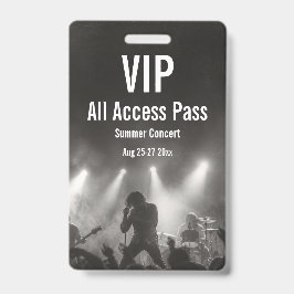 Benutzerdefinierter VIP-All-Access-Pass-Konzertaus Ausweis