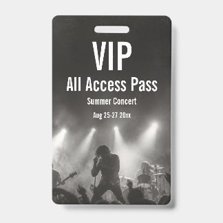 Benutzerdefinierter VIP-All-Access-Pass-Konzertaus Ausweis
