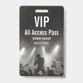 Benutzerdefinierter VIP-All-Access-Pass-Konzertaus Ausweis (Vorderseite)