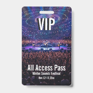 Benutzerdefinierter VIP-All-Access-Pass-Konzertaus Ausweis
