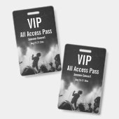 Benutzerdefinierter VIP-All-Access-Pass-Konzertaus Ausweis (Vorder- & Rückseite)