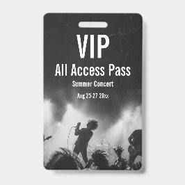 Benutzerdefinierter VIP-All-Access-Pass-Konzertaus Ausweis