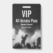 Benutzerdefinierter VIP-All-Access-Pass-Konzertaus Ausweis (Vorderseite)