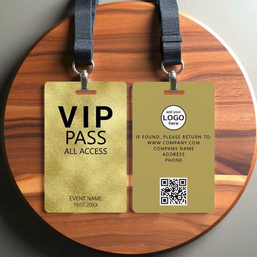 Benutzerdefinierter VIP All-Access QR-Code Event G Ausweis