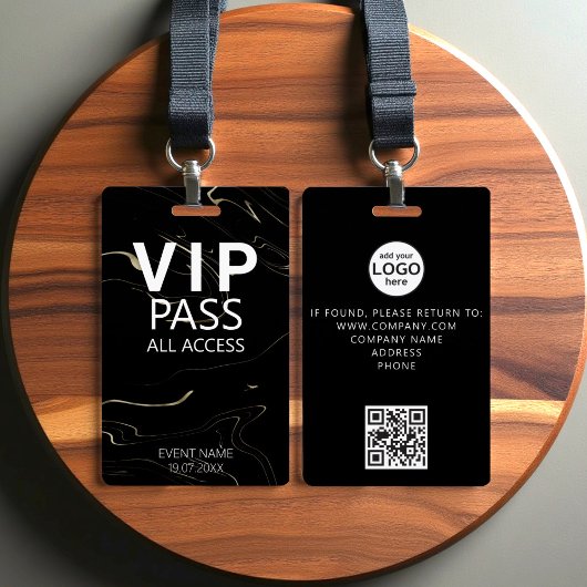 Benutzerdefinierter VIP All Access QR-Code Event S Ausweis