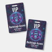 Benutzerdefinierter VIP-Backstage-Zugangsausweis K Ausweis (Vorder- & Rückseite)