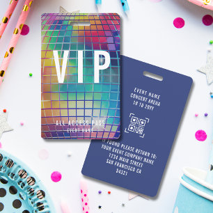 Benutzerdefinierter VIP-Konzert All Access Pass QR Ausweis