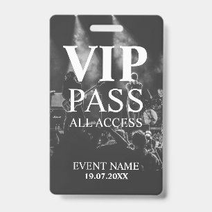 Benutzerdefinierter VIP-QR-Code-Event Schwarz-Weiß Ausweis