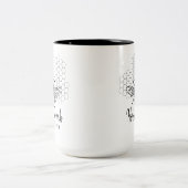 Benutzerdefinierter Waben-Kaffeebecher Zweifarbige Tasse (Mittel)