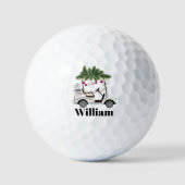 Benutzerdefinierter Wagenname Golfbälle Weihnachte (Vorderseite)