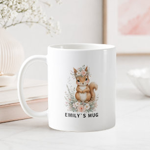 Benutzerdefinierter Waldhörnchen-Mug mit Namen Kaffeetasse