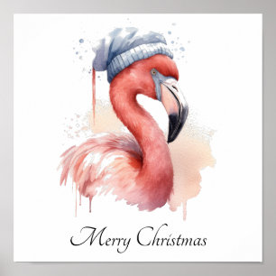 Benutzerdefinierter Wasserfarbe-Weihnachts-Flaming Poster