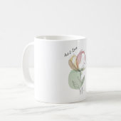 Benutzerdefinierter Wasserfarben-Blumen-Klassikerm Kaffeetasse (Vorderseite Links)