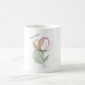 Benutzerdefinierter Wasserfarben-Blumen-Klassikerm Kaffeetasse (Mittel)