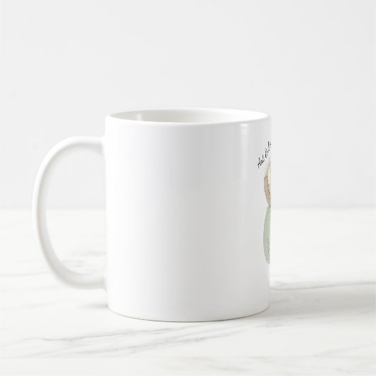 Benutzerdefinierter Wasserfarben-Blumen-Klassikerm Kaffeetasse (Links)