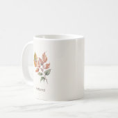 Benutzerdefinierter Wasserfarben-Ernteblatt-Becher Kaffeetasse (Vorderseite Links)