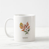 Benutzerdefinierter Wasserfarben-Ernteblatt-Becher Kaffeetasse (Links)
