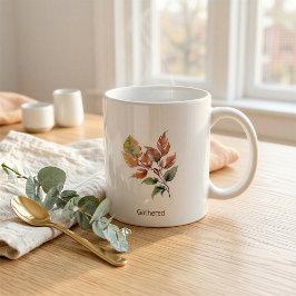 Benutzerdefinierter Wasserfarben-Ernteblatt-Becher Kaffeetasse