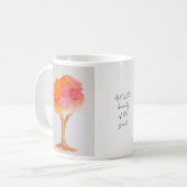 Benutzerdefinierter Wasserfarbenbaum Herbsternte H Kaffeetasse (Vorderseite Links)