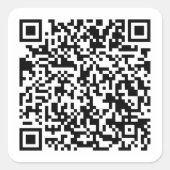 Benutzerdefinierter Website-QR-Code Quadratischer Aufkleber (Vorderseite)