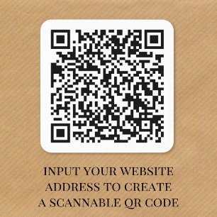 Benutzerdefinierter Website-QR-Code Quadratischer Aufkleber