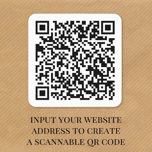Benutzerdefinierter Website-QR-Code Quadratischer Aufkleber