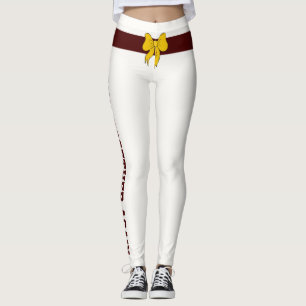 Benutzerdefinierter Weihnachten Oxblood Champagner Leggings