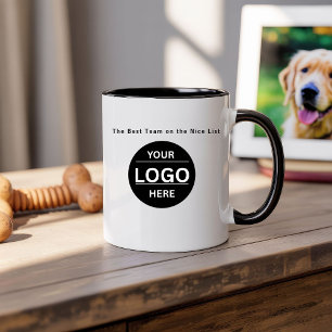Benutzerdefinierter Weihnachts-Firmen-Logo-Kaffeeb Zweifarbige Tasse