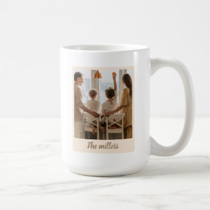 Benutzerdefinierter Weihnachts-Fotomug mit beigem Kaffeetasse