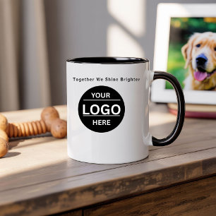 Benutzerdefinierter Weihnachts-Geschäftslogo-Kaffe Zweifarbige Tasse