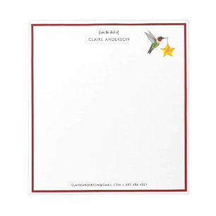 Benutzerdefinierter Weihnachts-Kolibri  Notizblock
