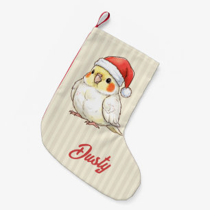 Benutzerdefinierter Weihnachts-Nymphensittich mit Kleiner Weihnachtsstrumpf