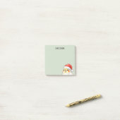 Benutzerdefinierter Weihnachts-Nymphensittich mit Post-it Klebezettel (Auf Schreibtisch)