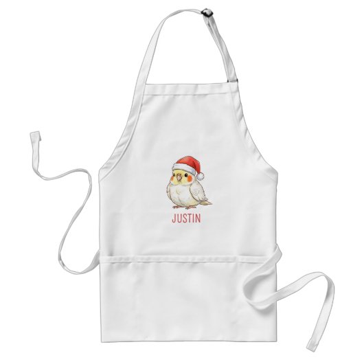 Benutzerdefinierter Weihnachts-Nymphensittich mit Schürze (Vorne)